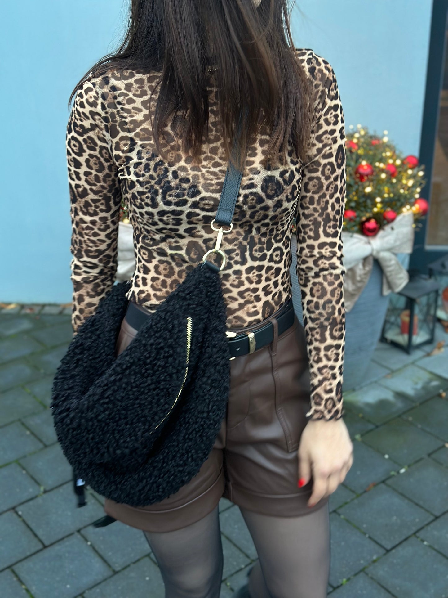 xxl Bauchtasche Teddy Bouclé