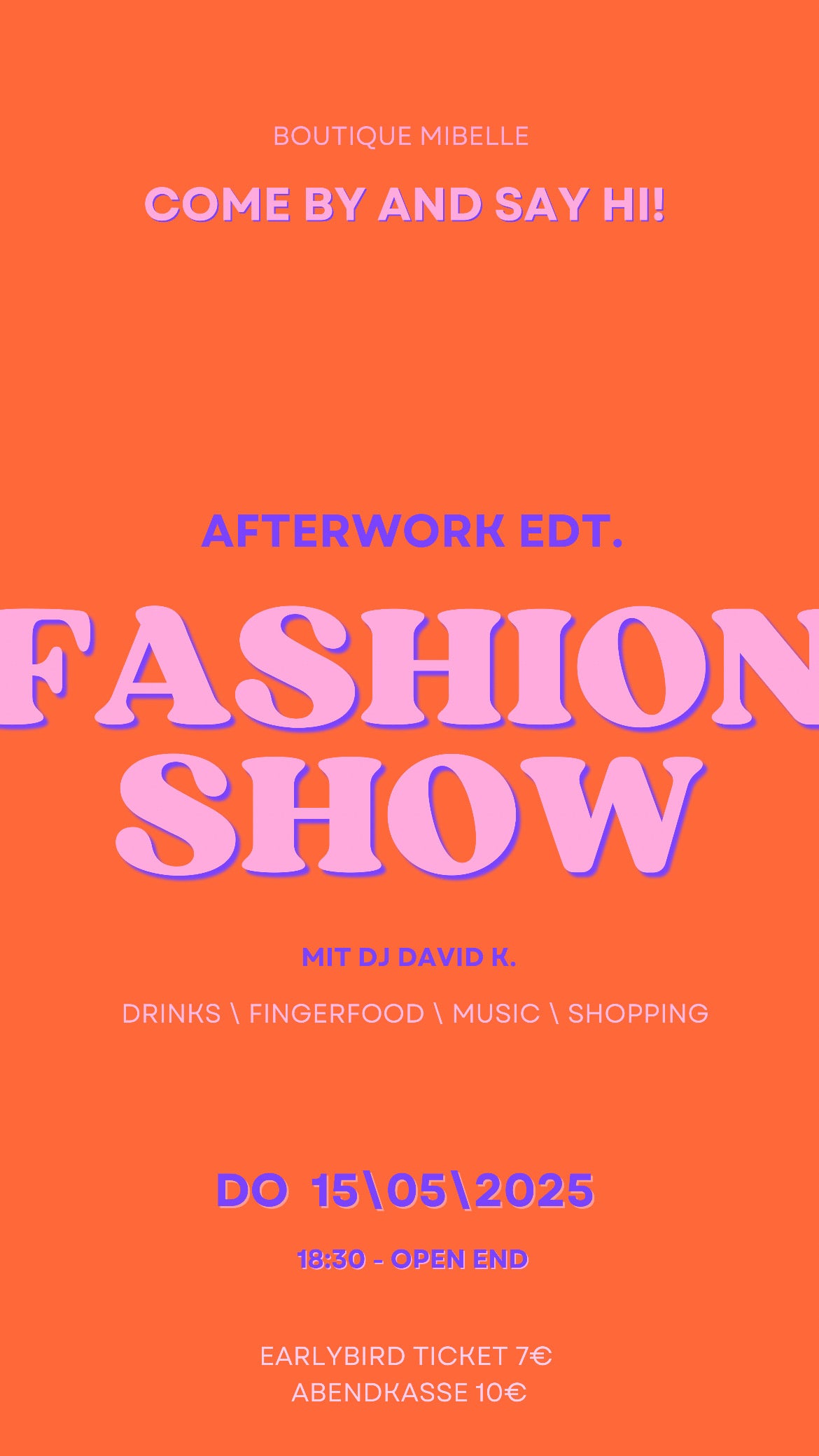 Ticket afterwork Fashion Show 15.05'25