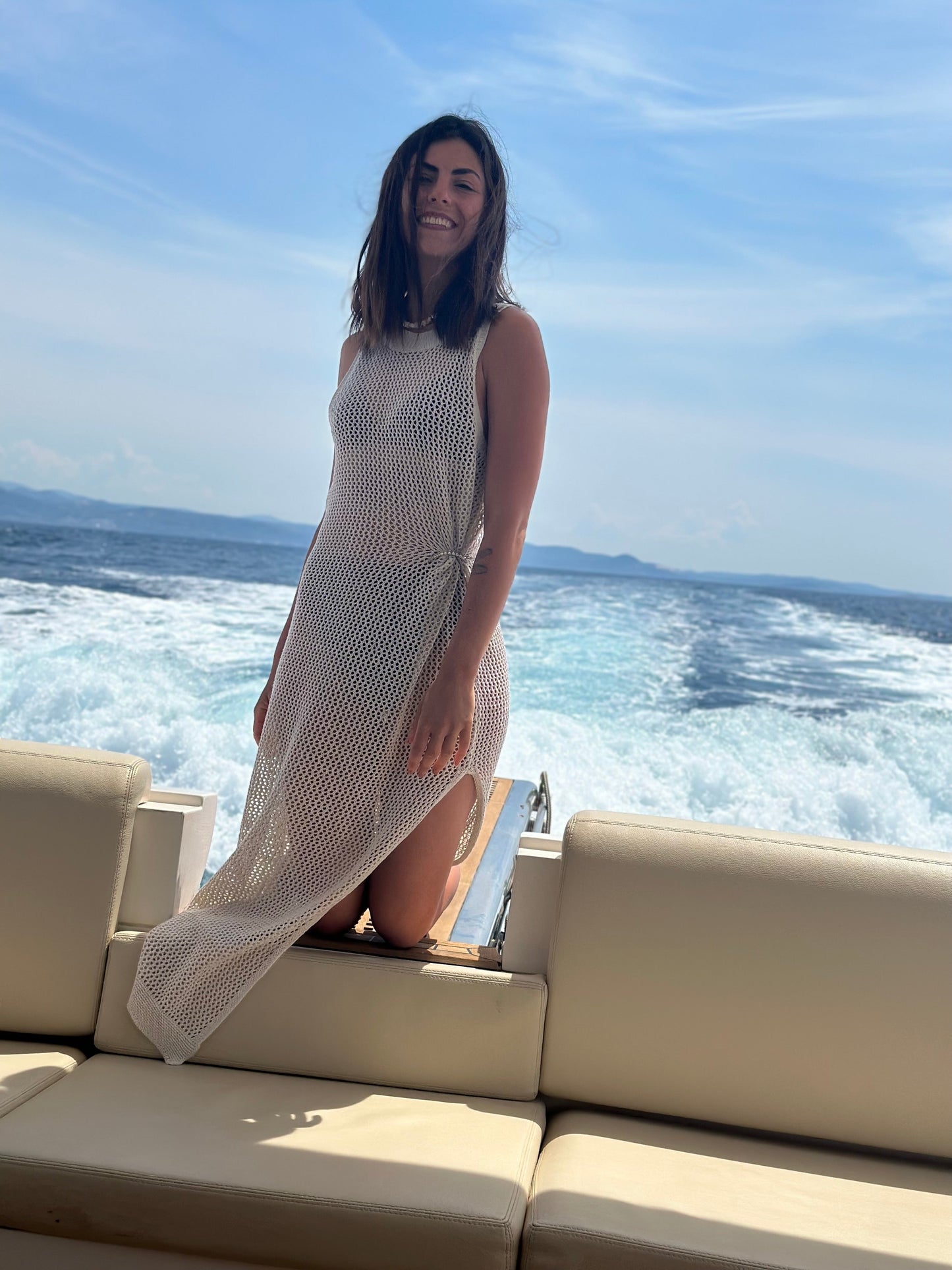 Beachdress „Ibiza Vibes“ Strickkleid