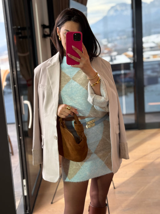 Soft power - Pullover mit argyle Muster