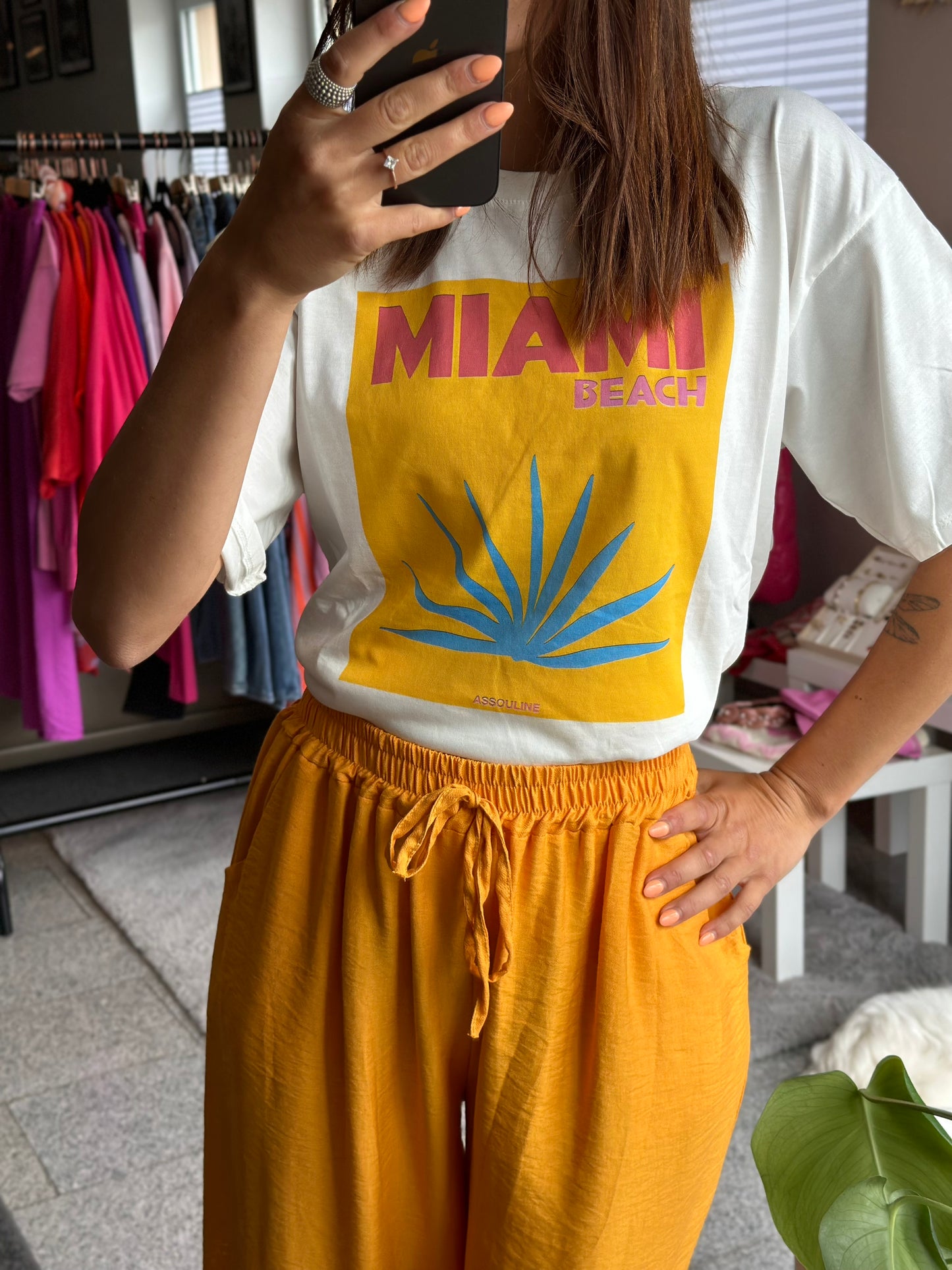 T-Shirt Miami Beach gelb