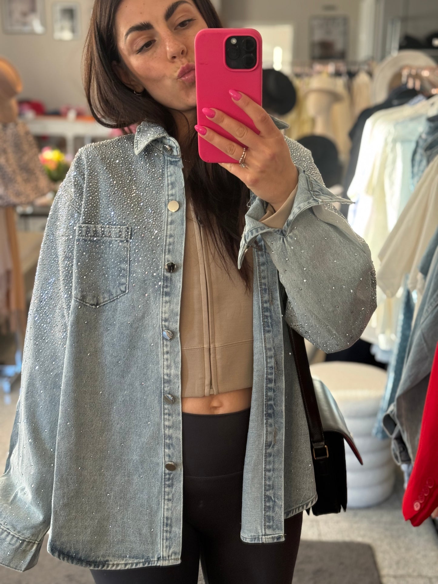 Denimshirt Jeanshemd glam