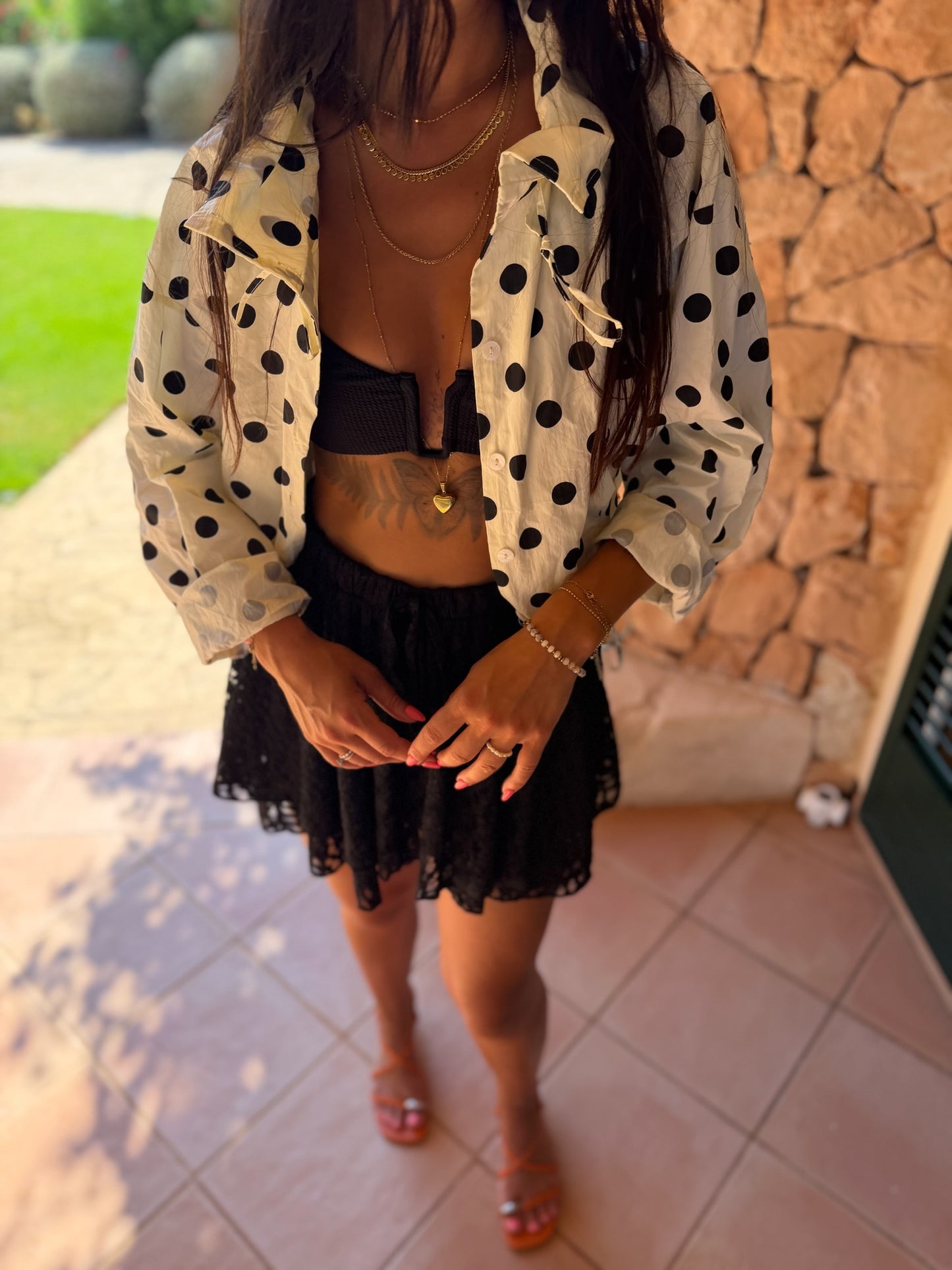 Blusenjacke Polkadots