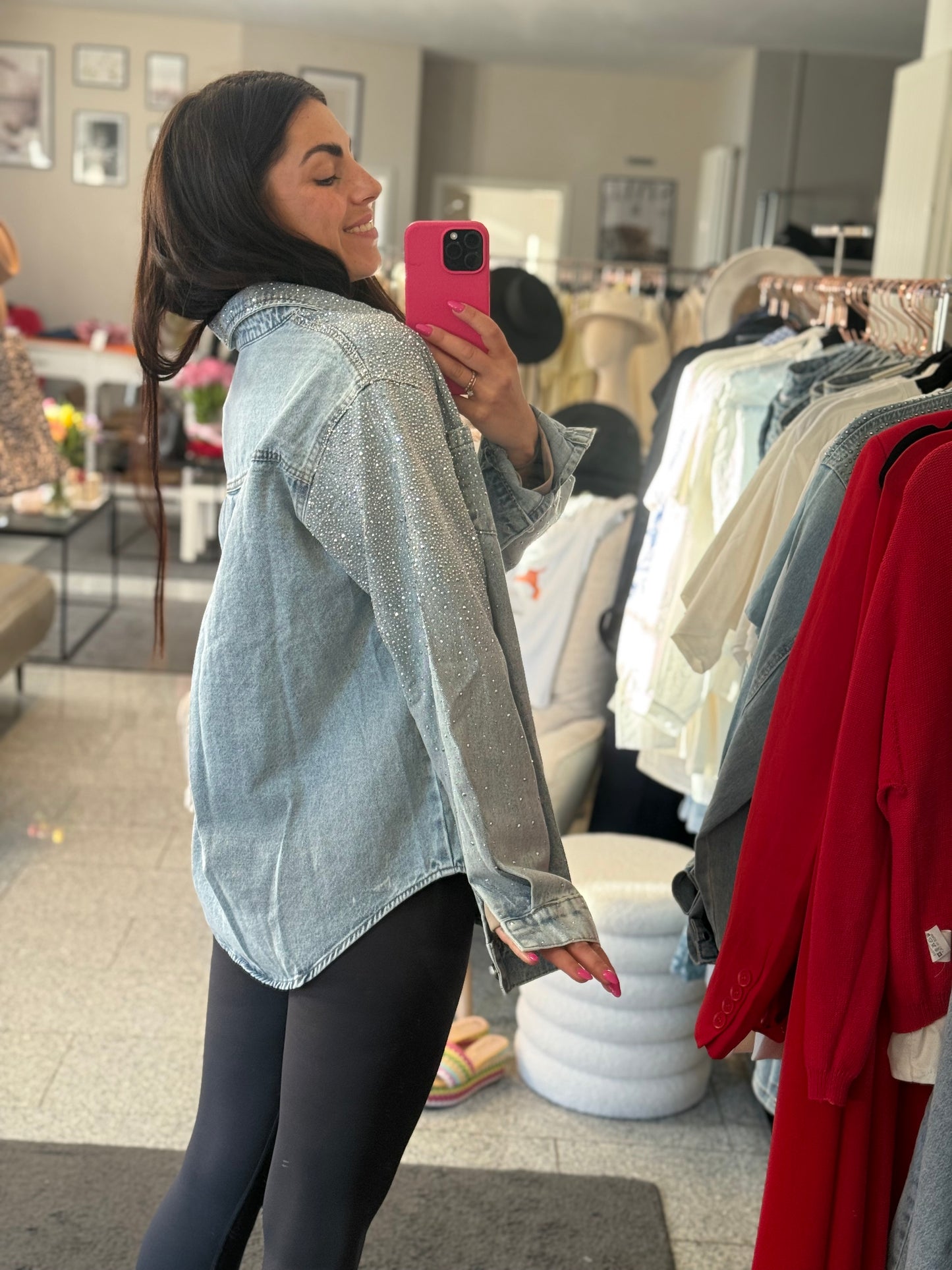 Denimshirt Jeanshemd glam